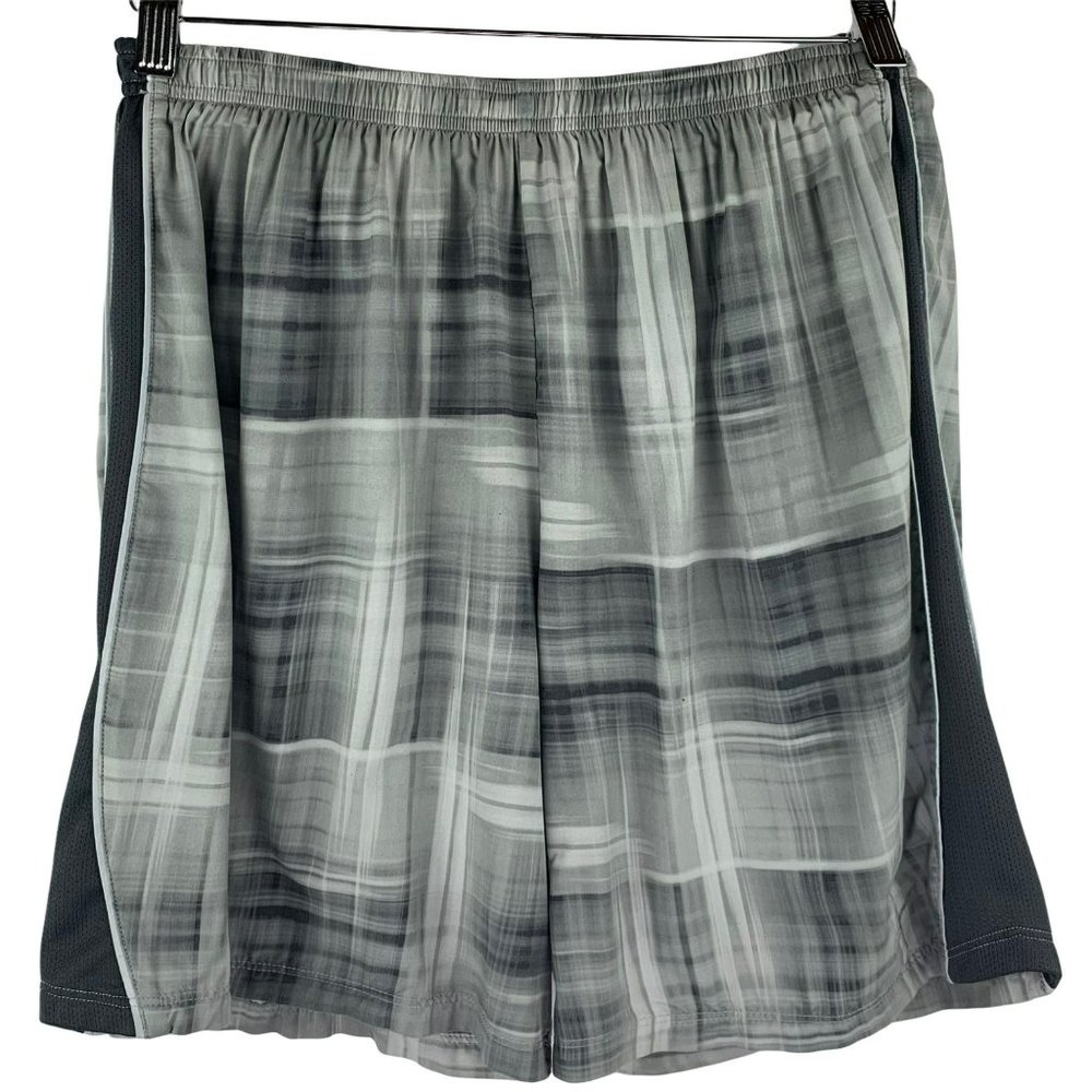 Nike Running Gray Plaid Shorts Size Medium